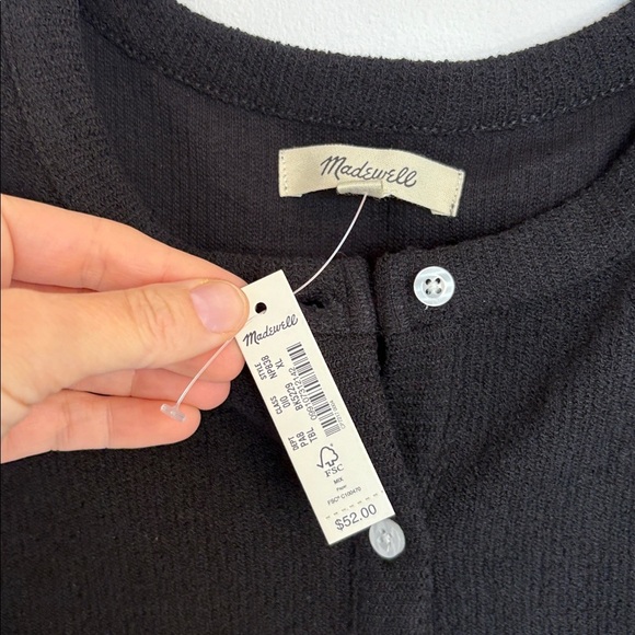Madewell Split Crewneck Cardigan Tank - Picture 5 of 8